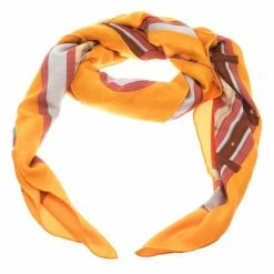 Hermes Multicolor Printed Cashmere And Silk Camails Scarf For Women