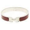 Hermes Clic Clac H Rouge De Chine Enamel Palladium-Plated Narrow Bracelet GM For Women -Deals Hermes Store luxury women hermes used accessories p109847 001
