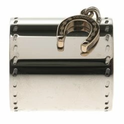 Hermes Fer A Cheval Horseshoe Charm Palladium Finish Scarf Ring For Women -Deals Hermes Store luxury women hermes used accessories p110294 005