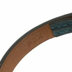 Hermes Micro Kelly Blue Leather Rose Gold Plated Narrow Bracelet XS For Women -Deals Hermes Store luxury women hermes used accessories p110990 007