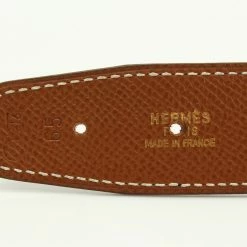 Hermes Black And Brown Leather H Buckle Reversible Belt 65CM For Women -Deals Hermes Store luxury women hermes used accessories p111323 003