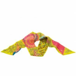 Hermes Multicolor Printed Silk L'Arbre De Vie Twilly Bandeau For Women