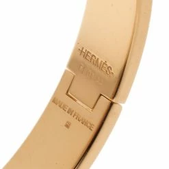 Hermes Clic Clac H Amaranth Red Enamel Gold Plated Bracelet PM For Women -Deals Hermes Store luxury women hermes used accessories p11687 006