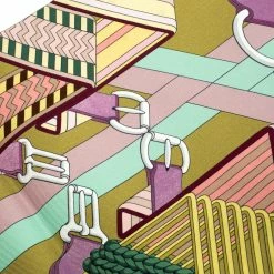 Hermes Multicolor Printed Silk Sangles En Zigzag Fleuries Maxi Twilly Scarf For Women -Deals Hermes Store luxury women hermes used accessories p117399 003