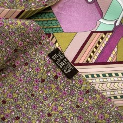 Hermes Multicolor Printed Silk Sangles En Zigzag Fleuries Maxi Twilly Scarf For Women -Deals Hermes Store luxury women hermes used accessories p117399 005