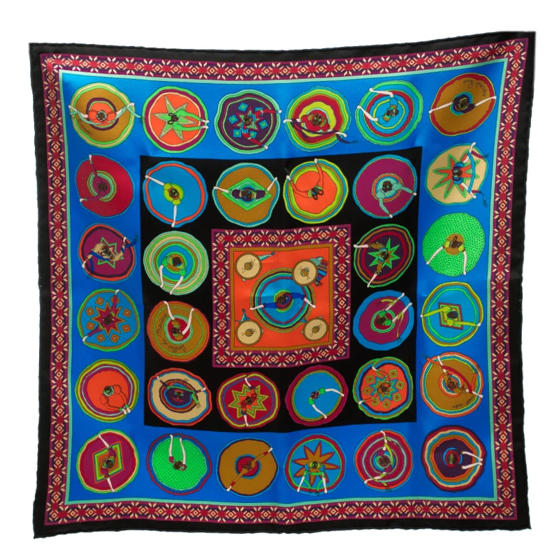Hermes Multicolor Printed Silk Belles Du Mexique Square Scarf For Women 4 Hermes Multicolor Printed Silk Belles Du Mexique Square Scarf For Women - Image 2