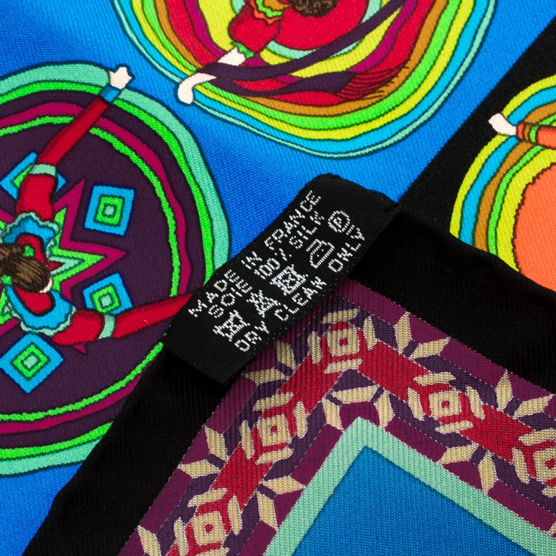Hermes Multicolor Printed Silk Belles Du Mexique Square Scarf For Women 8 Hermes Multicolor Printed Silk Belles Du Mexique Square Scarf For Women - Image 6