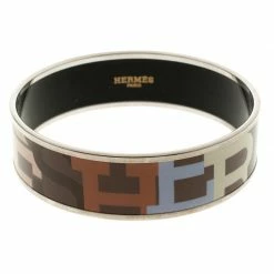 Hermes Printed Enamel Bangle For Women