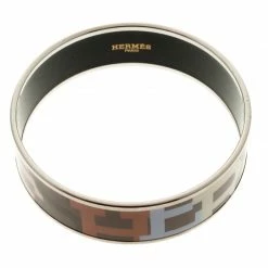 Hermes Printed Enamel Bangle For Women -Deals Hermes Store luxury women hermes used accessories p119866 005