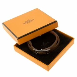 Hermes Behapi Brown / Orange Leather Reversible Double Tour Bracelet For Women -Deals Hermes Store luxury women hermes used accessories p120646 005