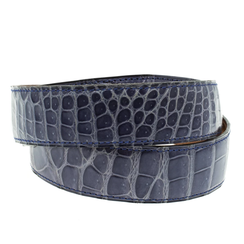 Hermes Lilac Porosus Crocodile Leather Belt Strap 85cm For Women 3 Hermes Lilac Porosus Crocodile Leather Belt Strap 85cm For Women