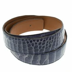 Hermes Lilac Porosus Crocodile Leather Belt Strap 85cm For Women 10 Hermes Lilac Porosus Crocodile Leather Belt Strap 85cm For Women -Deals Hermes Store luxury women hermes used accessories p120667 003