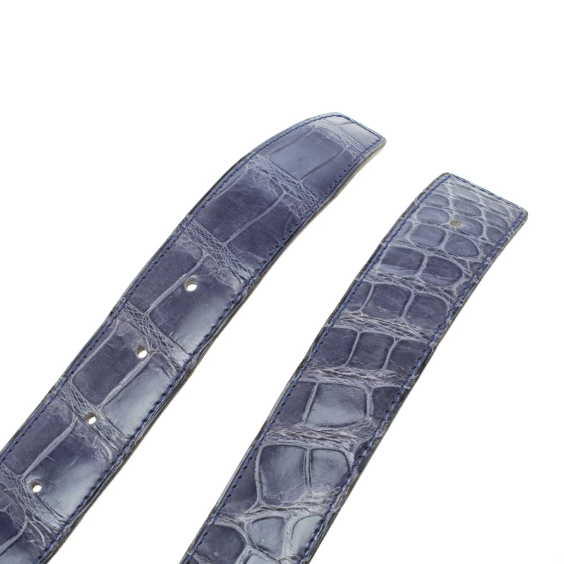 Hermes Lilac Porosus Crocodile Leather Belt Strap 85cm For Women 7 Hermes Lilac Porosus Crocodile Leather Belt Strap 85cm For Women - Image 5
