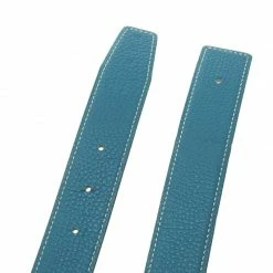 Hermes Blue And Black Leather Reversible Belt Strap 85cm For Women -Deals Hermes Store luxury women hermes used accessories p120673 005