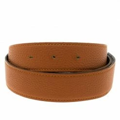 Hermes Orange And Black Leather Reversible Belt Strap 85cm For Women