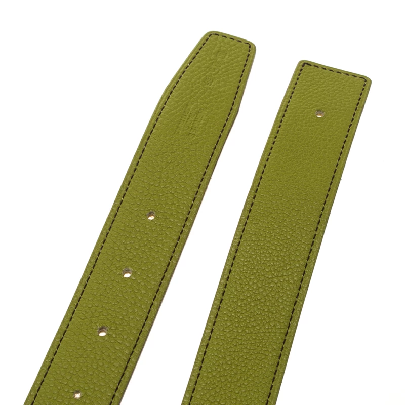 Hermes Anis Green And Yellow Leather Reversible Belt Strap 85cm For Women 7 Hermes Anis Green And Yellow Leather Reversible Belt Strap 85cm For Women - Image 5