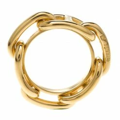 Hermes Regate Gold Plated Scarf Ring For Women -Deals Hermes Store luxury women hermes used accessories p120850 003