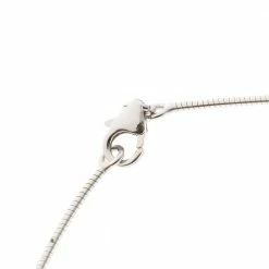 Hermes Cage D' H Enamel Palladium Plated Pendant Necklace For Women -Deals Hermes Store luxury women hermes used accessories p123289 005