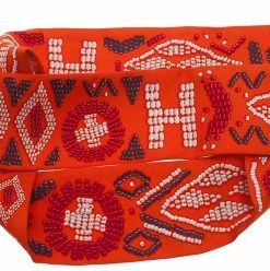 Hermes Orange Printed Neck Scarf For Women -Deals Hermes Store luxury women hermes used accessories p126 003