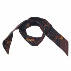 Hermes Brown Kelly Neck Scarf For Women