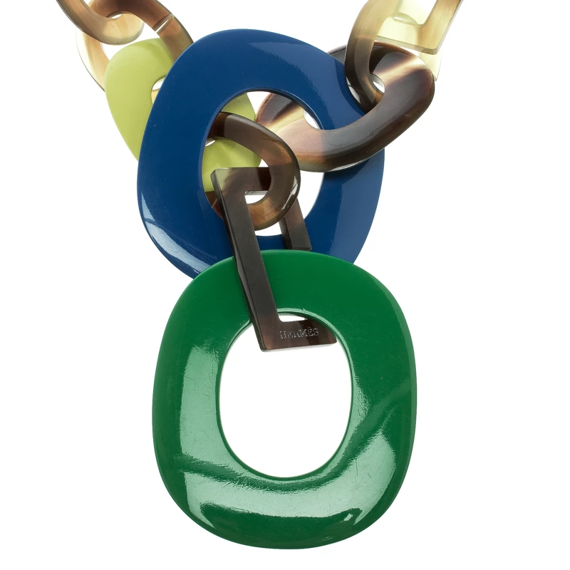 Hermes Duncan Buffalo Horn & Lacquered Wood Necklace For Women 4 Hermes Duncan Buffalo Horn & Lacquered Wood Necklace For Women - Image 2