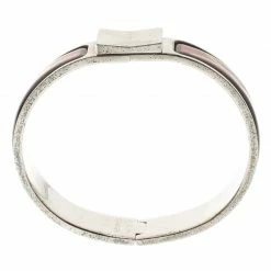 Hermes Loquet Red Enamel Palladium Plated Narrow Bracelet PM For Women 12 Hermes Loquet Red Enamel Palladium Plated Narrow Bracelet PM For Women -Deals Hermes Store luxury women hermes used accessories p131797 0004