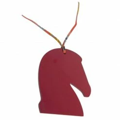 Hermes Red/Gold Lacquer Reversible Samarcande Ornament Bag Charm For Women