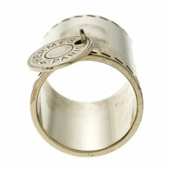 Hermes Gold Tone Scarf Ring For Women -Deals Hermes Store luxury women hermes used accessories p136741 0003