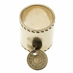 Hermes Gold Tone Scarf Ring For Women -Deals Hermes Store luxury women hermes used accessories p136741 0004