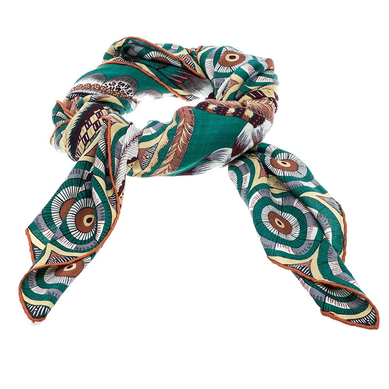 Hermes Multicolor The Savana Dance Print Cashmere And Silk Shawl For Women 4 Hermes Multicolor The Savana Dance Print Cashmere And Silk Shawl For Women - Image 2