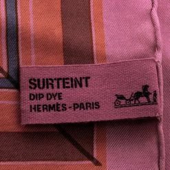 Hermes Pink Silk Surtient Horse Printed Silk Square Scarf For Women -Deals Hermes Store luxury women hermes used accessories p141869 006