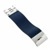 Hermes Kelly Dog Extreme Blue Leather Palladium Plated Wide Bracelet S For Women