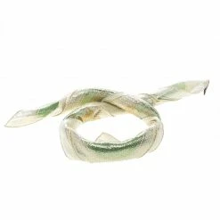 Hermes Boucleries D'attelage Silk Blend Glitter Square Scarf For Women