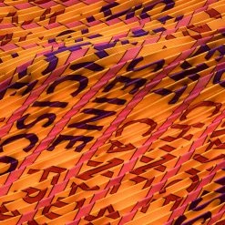 Hermes Orange Les Sources De La Vie Printed Plisse Silk Diamond Scarf For Women -Deals Hermes Store luxury women hermes used accessories p144148 0003