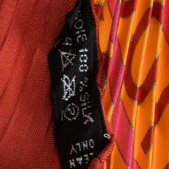 Hermes Orange Les Sources De La Vie Printed Plisse Silk Diamond Scarf For Women -Deals Hermes Store luxury women hermes used accessories p144148 0006