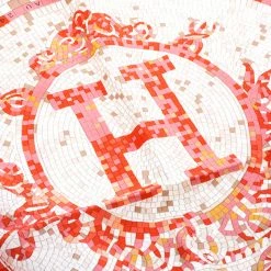 Hermes Orange Mosaique Au 24 Printed Silk Square Scarf For Women -Deals Hermes Store luxury women hermes used accessories p144230 0002