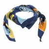 Hermes Navy Blue Lilanga Printed Silk Square Scarf For Women