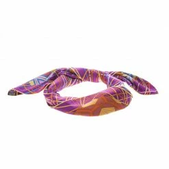 Hermes Purple L'art Du Temari Printed Silk Square Scarf For Women -Deals Hermes Store luxury women hermes used accessories p144241 0003