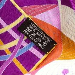 Hermes Purple L'art Du Temari Printed Silk Square Scarf For Women -Deals Hermes Store luxury women hermes used accessories p144241 0005