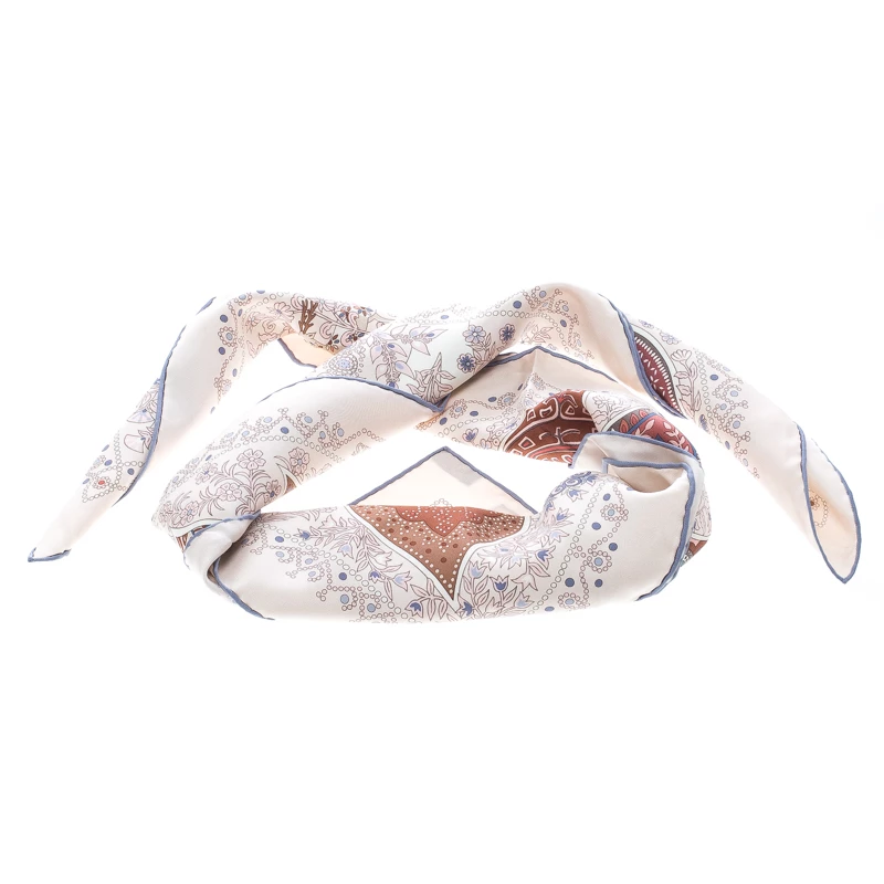 Hermes Blush Pink L'Arbre De Vie Printed Silk Square Scarf For Women 5 Hermes Blush Pink L'Arbre De Vie Printed Silk Square Scarf For Women - Image 3