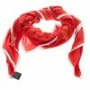 Hermes Red Mors And Filets Printed Silk Jersey Square Scarf For Women