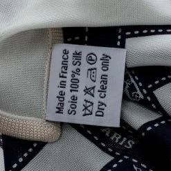 Hermes Off White Bolduc Ribbon Printed Silk Jersey Square Scarf For Women -Deals Hermes Store luxury women hermes used accessories p144261 007