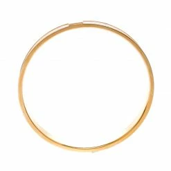 Hermes Hermès Kawaii 7 Pink Leather Rose Gold Tone Bangle Bracelet For Women -Deals Hermes Store luxury women hermes used accessories p146469 0004