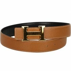 Hermes Brown H Logo Constance Belt For Women