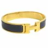 Hermes Clic Clac H Purple Enameled Gold-Plated Bracelet PM For Women -Deals Hermes Store luxury women hermes used accessories p14742 001