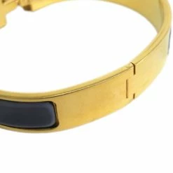 Hermes Clic Clac H Purple Enameled Gold-Plated Bracelet PM For Women -Deals Hermes Store luxury women hermes used accessories p14742 004