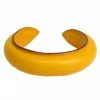 Hermes Yellow Couchevel Leather Bangle S For Women