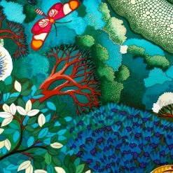 Hermes Yellow Au Coeur De La Vie Printed Silk Square Scarf For Women -Deals Hermes Store luxury women hermes used accessories p147542 0004