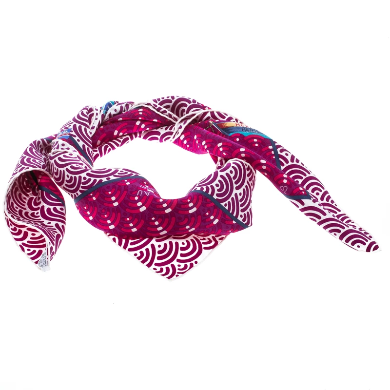 Hermes Multicolor Bateau Fleuri Printed Silk Square Scarf For Women 5 Hermes Multicolor Bateau Fleuri Printed Silk Square Scarf For Women - Image 3