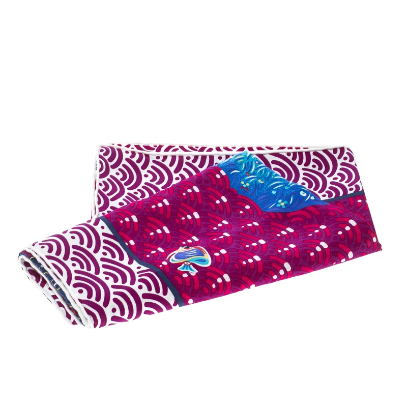 Hermes Multicolor Bateau Fleuri Printed Silk Square Scarf For Women 7 Hermes Multicolor Bateau Fleuri Printed Silk Square Scarf For Women - Image 5